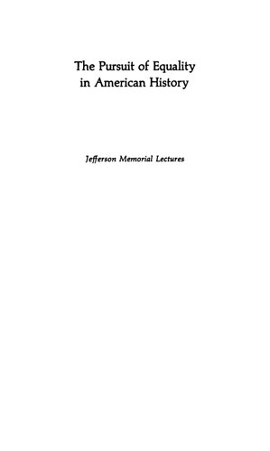 The Pursuit of Equality in American History