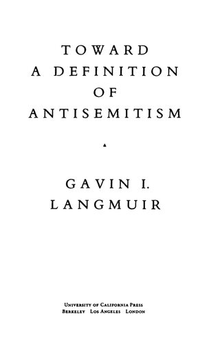 Toward a Definition of Antisemitism