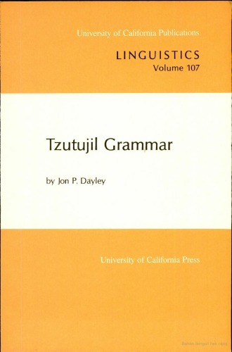 Tzutujil Grammar