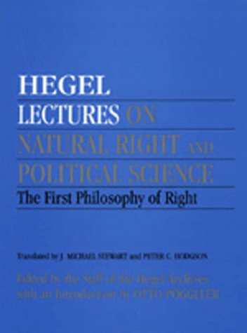 Lectures on Natural Right and Political Science