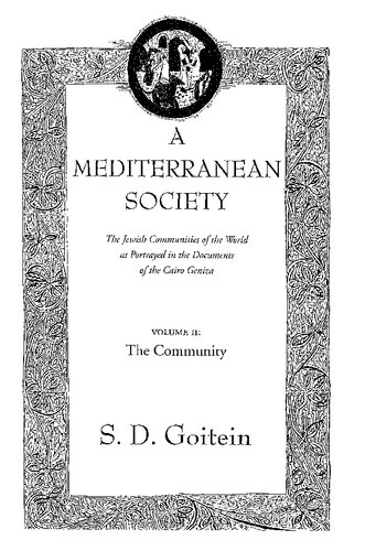 A Mediterranean Society, Volume II