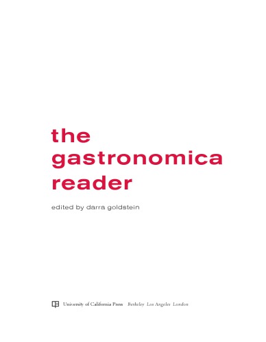 The Gastronomica Reader