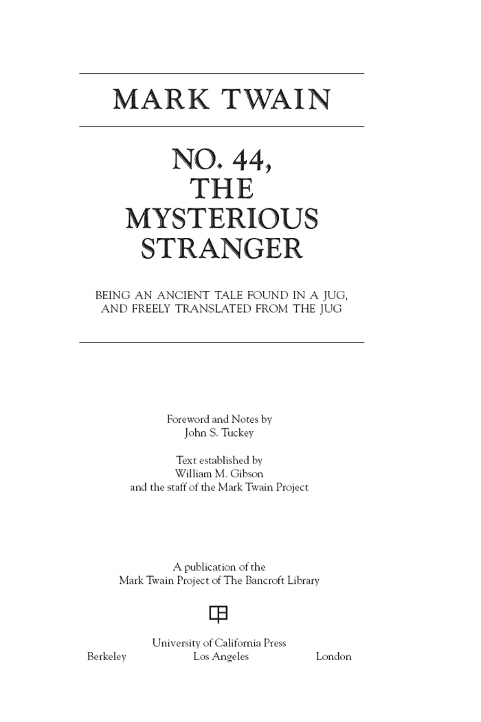 The Mysterious Stranger