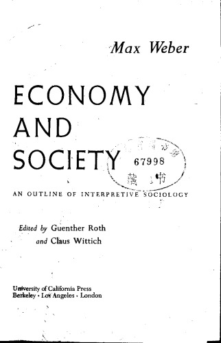 Economy and Society, Volume 1