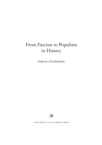 From Fascism to Populism in History