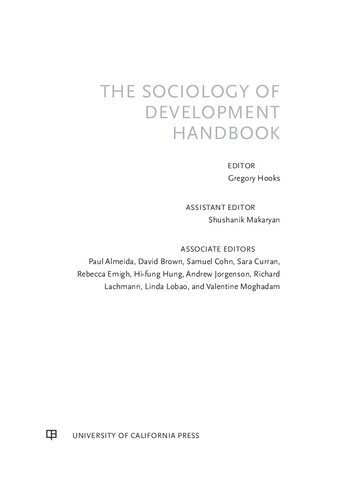 The Sociology of Development Handbook