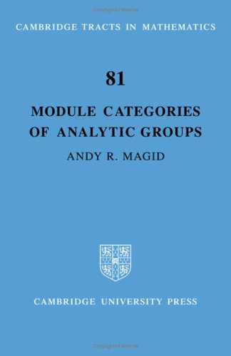 Module Categories of Analytic Groups