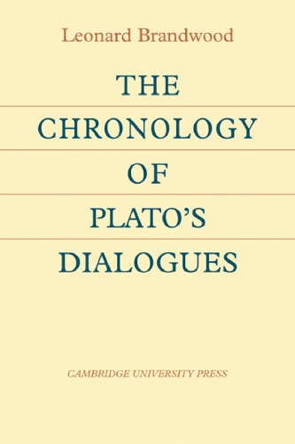 The Chronology of Plato's Dialogues