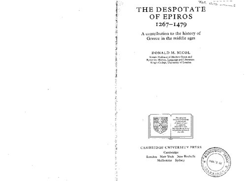 The Despotate of Epiros 1267-1479