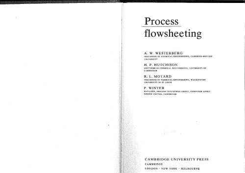 Process Flowsheeting