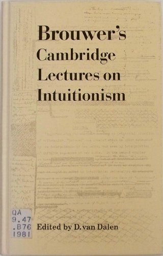 Brouwer's Cambridge Lectures on Intuitionism