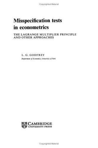 Misspecification Tests In Econometrics