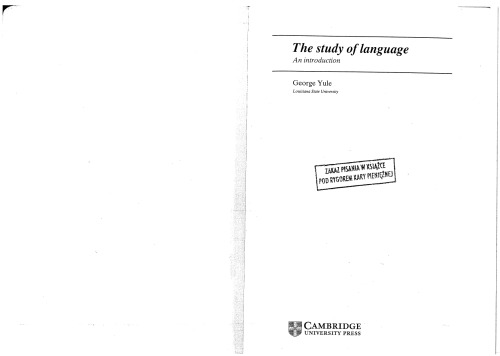 The Study of Language