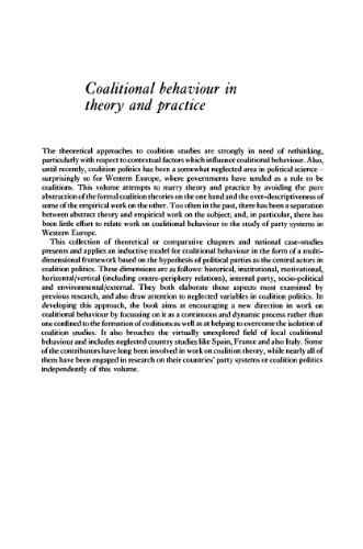 Coalitional Behaviour in Theory and Practice