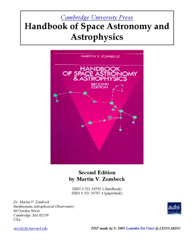 Handbook of Space Astronomy and Astrophysics