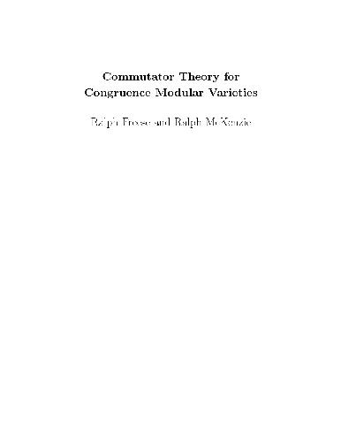 Commutator Theory For Congruence Modular Varieties