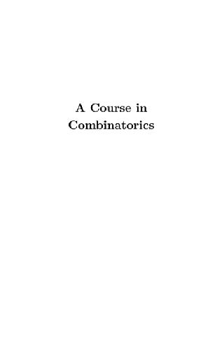 A Course In Combinatorics