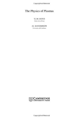 The Physics of Plasmas