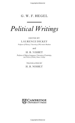 Political Writings (Texts in the History of Political Thought)