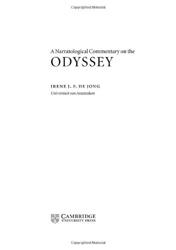 A Narratological Commentary on the Odyssey