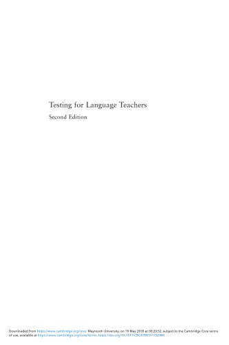 Testing for Language Teachers