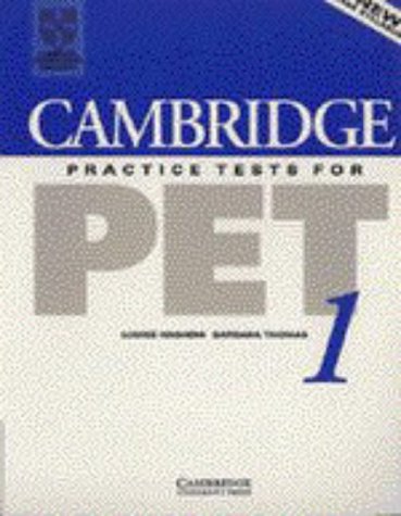 Cambridge Practice Tests for Pet 1 Student's Book