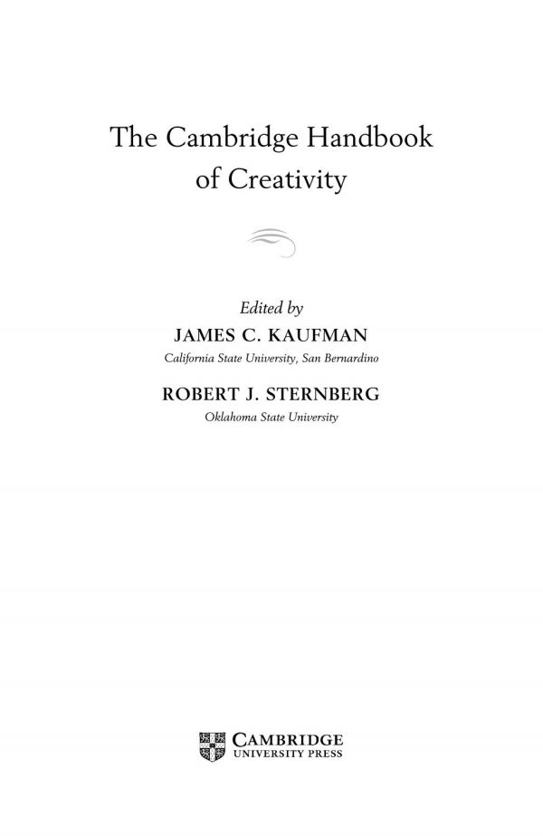 The Cambridge Handbook of Creativity