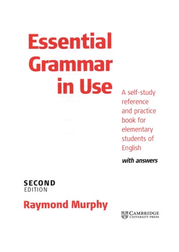 Essential Grammar In Use