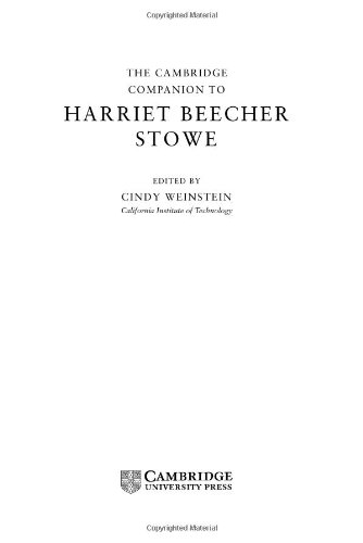 The Cambridge Companion to Harriet Beecher Stowe