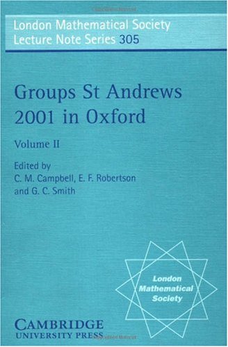 Groups St Andrews 2001 in Oxford