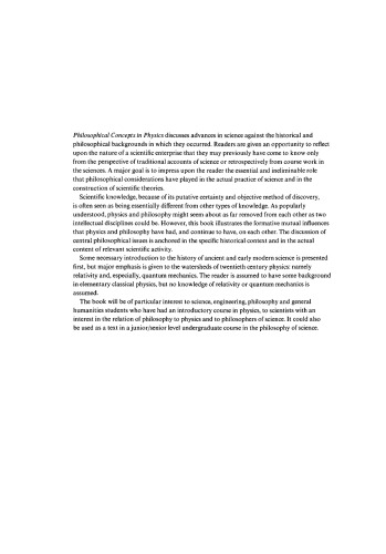 Philosophical Concepts in Physics