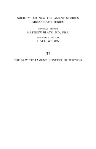 The New Testament Concept of Witness