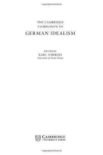 The Cambridge Companion to German Idealism