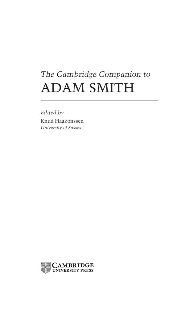 The Cambridge Companion to Adam Smith