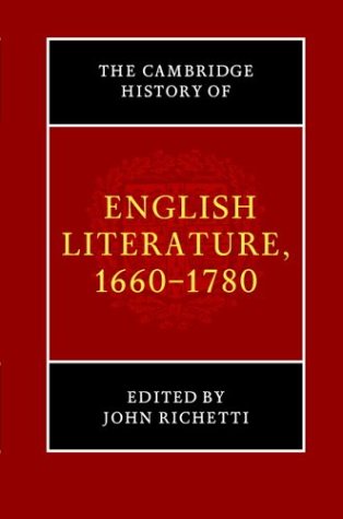 The Cambridge History of English Literature, 1660-1780