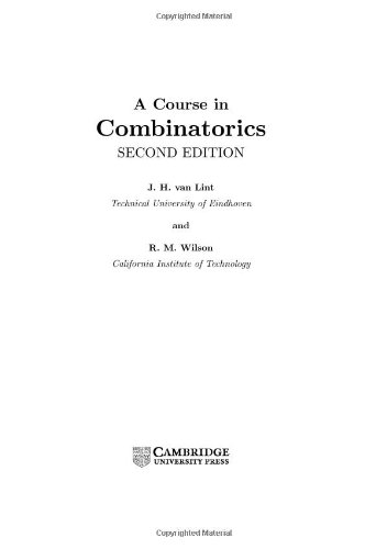 A Course in Combinatorics