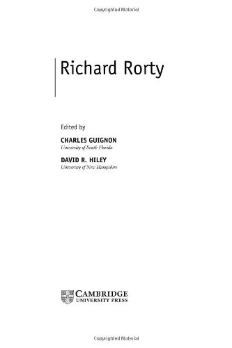 Richard Rorty (Contemporary Philosophy in Focus)