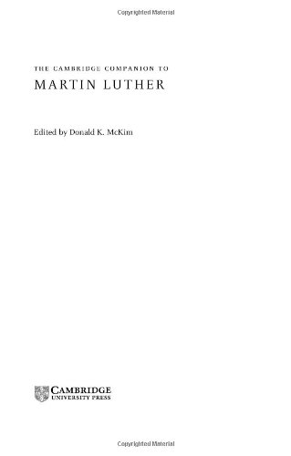 The Cambridge Companion to Martin Luther