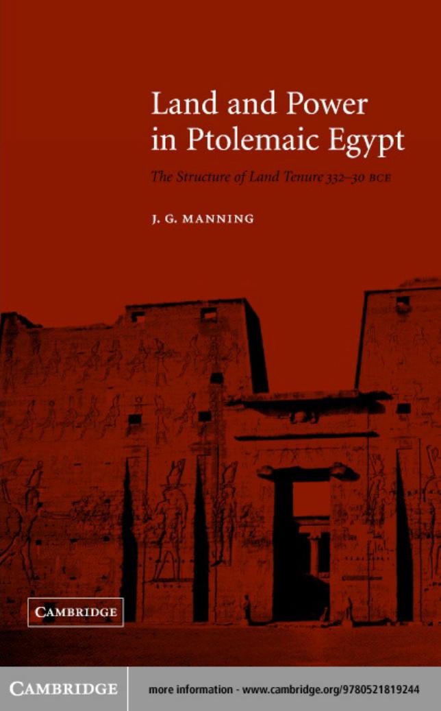 Land and Power in Ptolemaic Egypt