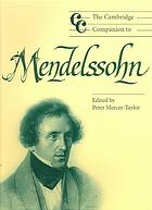 The Cambridge Companion to Mendelssohn