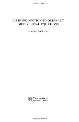 An Introduction to Ordinary Differential Equations