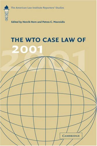 The Wto Case Law of 2001