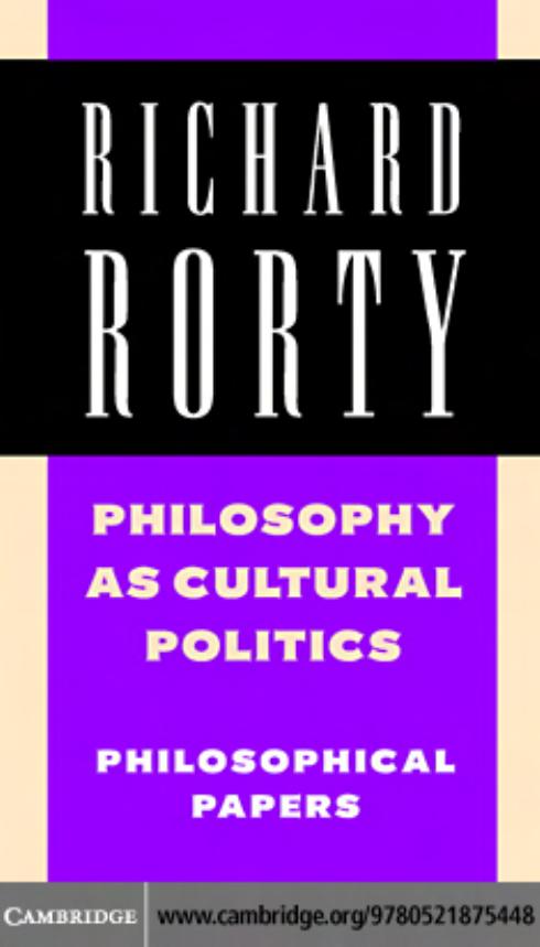 Philosophy as Cultural Politics