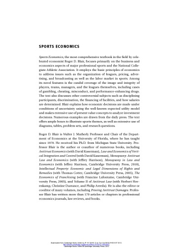 Sports Economics