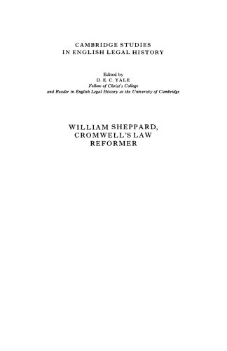 William Sheppard, Cromwell's Law Reformer