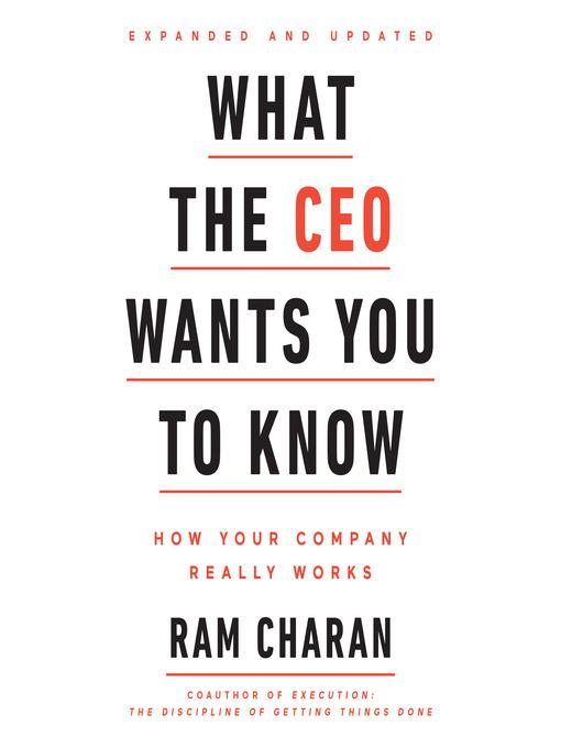 What the CEO Wants You to Know, Expanded and Updated