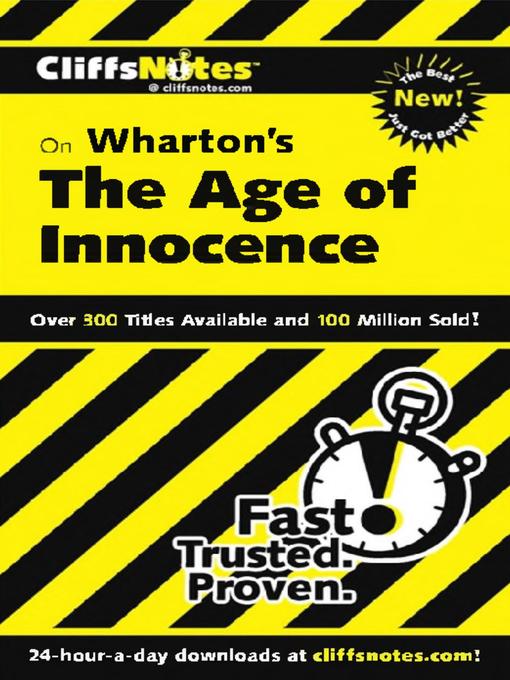 CliffsNotes on Wharton's the Age of Innocence