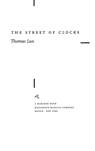 The Street of Clocks