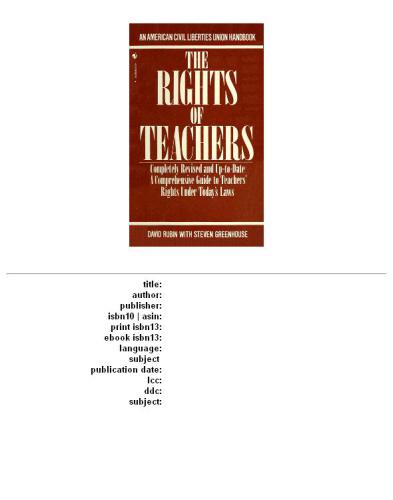 The Rights of Teachers