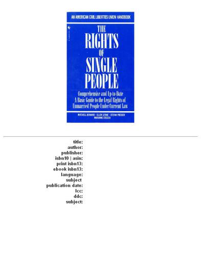 The Rights Of Single People